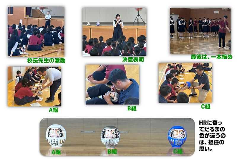 ３学年進路決起集会の様子の画像
