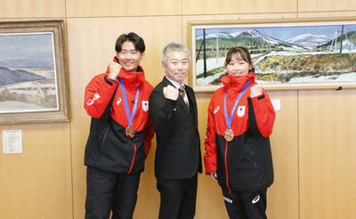 五十嵐兄妹、校長の写真
